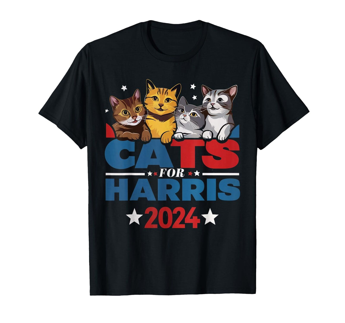 Cats for Harris 2024 - Kamala Harris for President 2024 T-Shirt